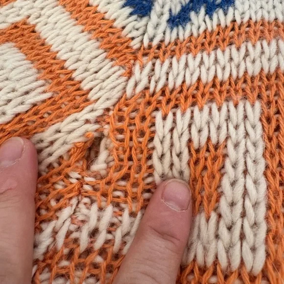 Mother Runaway Child Open Cardigan Fringe Coral Women’s Sz Large Alpaca NO BELT - Picture 11 of 14